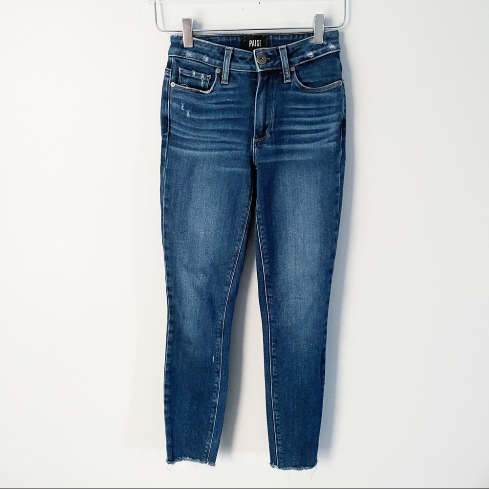 PAIGE Hoxton Ankle Raw Hem Jeans